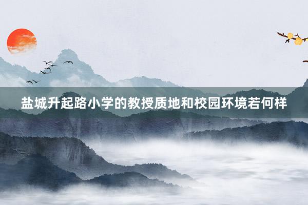 盐城升起路小学的教授质地和校园环境若何样
